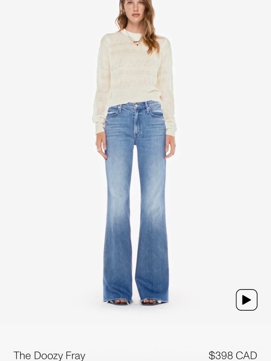 MOTHER Denim - MOTHER Light Blue Doozy High-Rise Flare Jeans